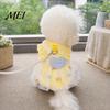 Polka Dot Pet Skirt Ruffled Dress, Puppy Dress with Plaid Heart, Cute Dog Charming Outfit Princess D Ring, Breathable Summer for Small Dogs Cats