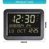 Square LCD Digital Clock Temperature Sensors Easy Operation Azan Clock For Home Office Desk Decoration Use