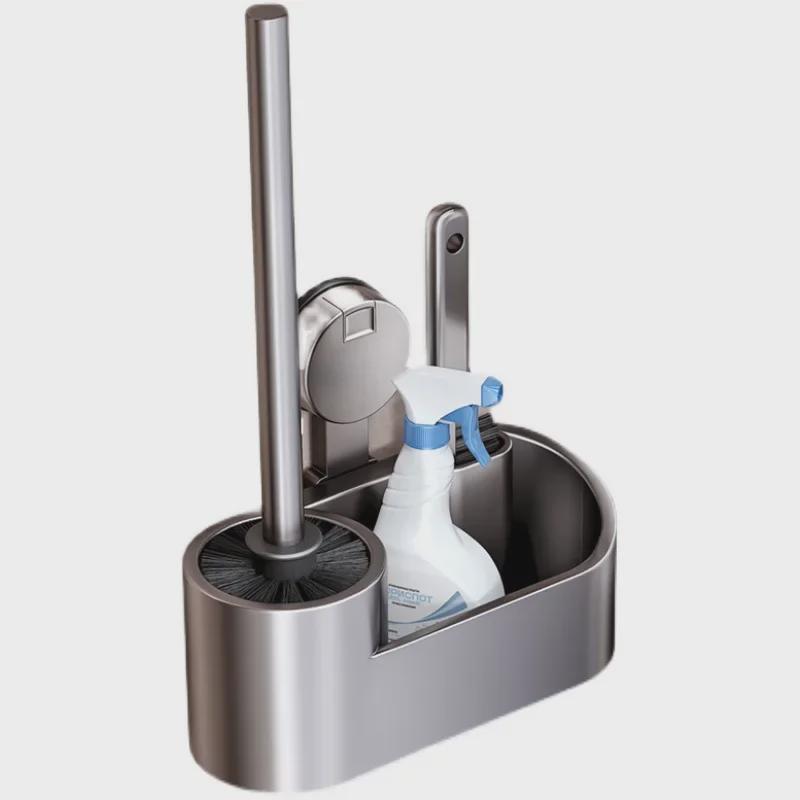 Suction Cup Toilet Brush: Punch-Free, No Dead Angle Cleaning Artifact