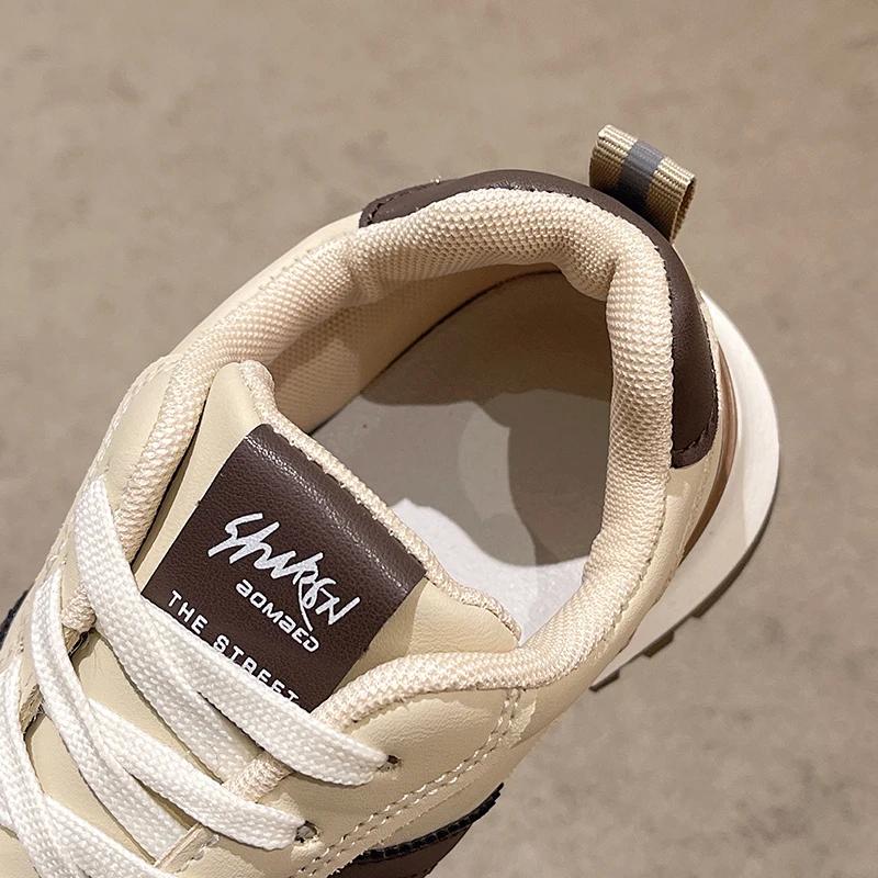 Luxury Brand Flat Casual Shoes Women's Leather Shoes Letter Printed Breathable Comfortable Fashion Breathable Running Footwear