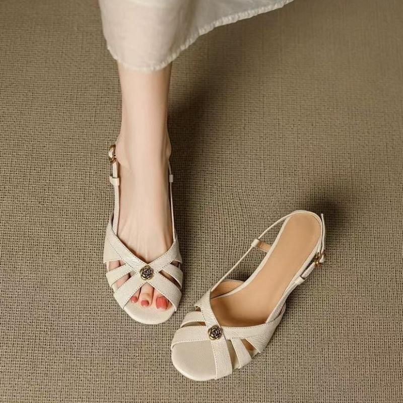 Medium Heel Sandals for Women Sexy Designer Fashion Sandal Woman Orthopedic Roman Shoes Brands Shoe Summer New 2026 Chunky Party