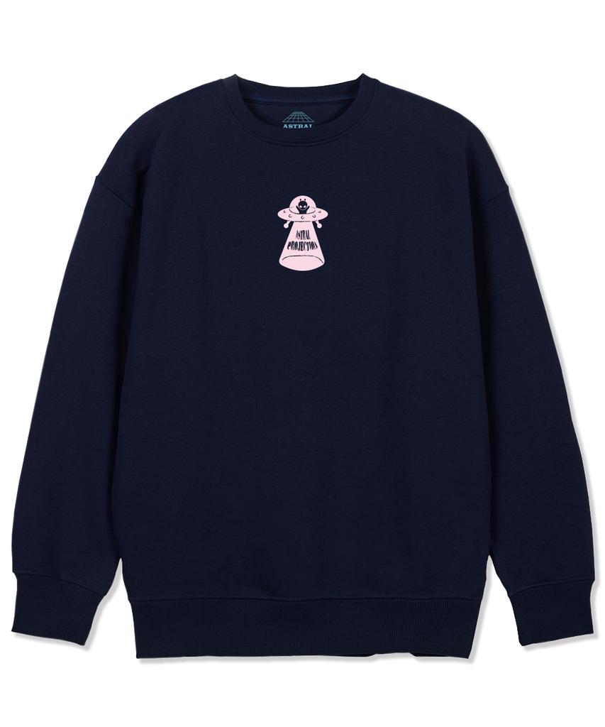 ASTRAL PROJECTION Alien Loose Fit Sweatshirt_Navy