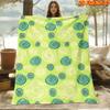 1pc 2D Flat Printing Spring & Summer New Arrival Fresh Spiral Pattern Digital Print Blanket, Suitable for All Seasons, Casual Throw Blanket, 100% Poly