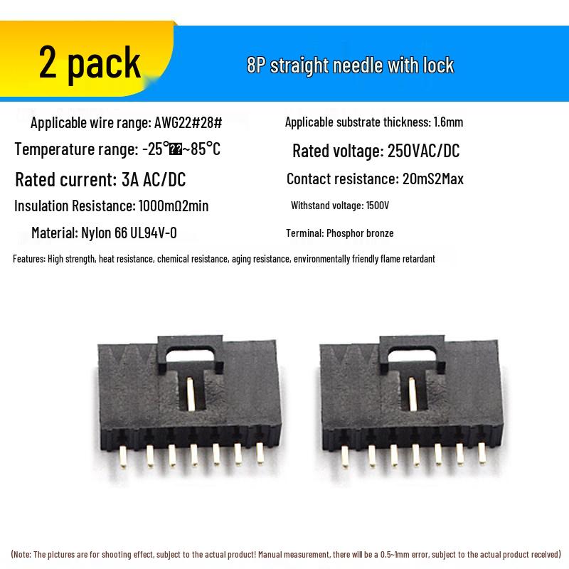 2.54 Lockable DuPont Connector: 2P & 3/4/10P Straight/Bent Pin Header MX2.54 Socket