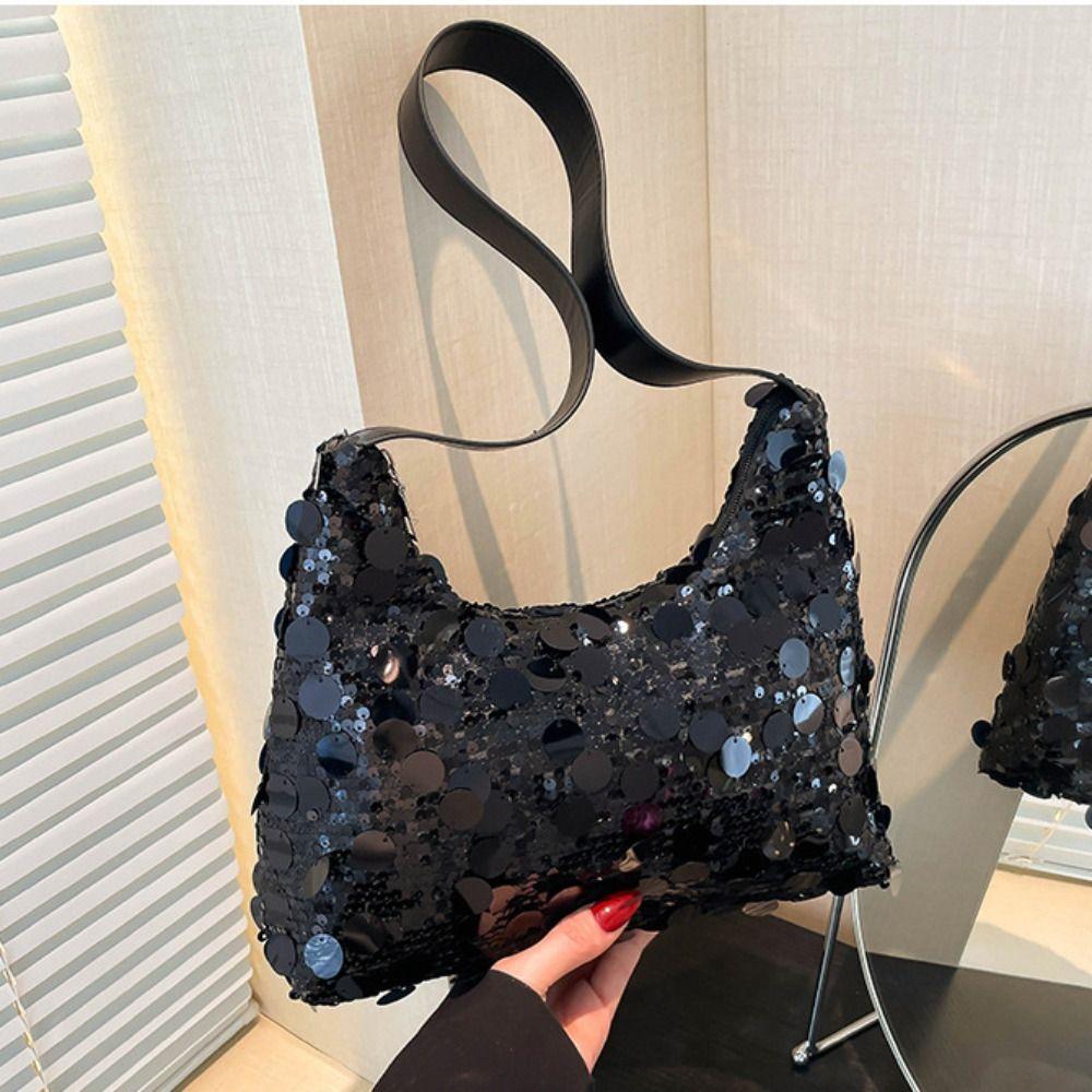 Tote Bag Sequin Shoulder Bag Square Bag Tassel Crossbody Bag French Evening Banquet Bag Women