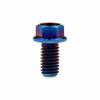 Ruifu M8x15 20 25 30 35 40 45 50 55 60 65mm Motorcycle Small Head Flange Hex Bolts, 1.25mm Pitch, Pack of 6 (M8x15mm, Blue)