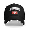 Unisex Women Swiss Switzerland Flag Hats Stylish Baseball Cap  Sun Hat Golf Headewear Adjustable Fit