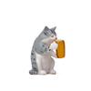Cartoon Beer Cat Figures Mini Cat Statue Toy Funny Cat Center Console Ornaments  Home Decor