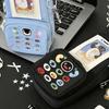 Kawaii Canvas Pen Bag Penguin Embroidery Large Capacity Stationery Pouch Phone Shape Stationery Organizer Students Gift