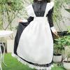 S-4XL classic black and white maid, gothic long women's boss maid