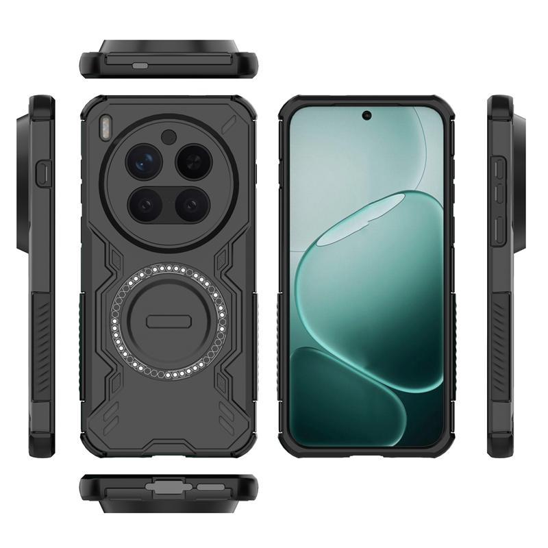 For Vivo X300 Pro Case For Vivo X300 Pro Anti-knock Armor Magnetic Adsorption Wireless Charge Back Cover For Vivo X300 Pro Case