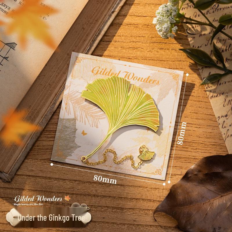 

Customized Retro Leaf Metal Bookmark - Creative Graduation Souvenir Gift Box