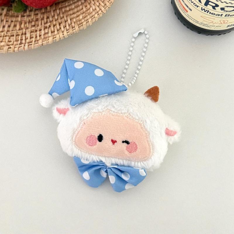Cute Soft Cute Lamb Pendant Cute Bag Pendant Charms Car Keyring Accessories For Girl Kawaii Gift