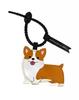 [AIXUAN] Puppy Strap, Idea Cute Novelty Squeeze Leather Dog Keychain, Car Bag, Key Holder (Type 1)