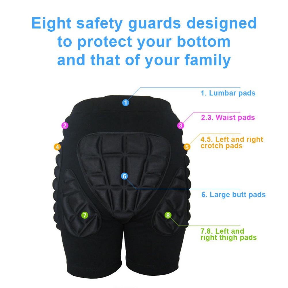 Protective Padded Shorts 3D Protection Hip Pad Anti Slip Skating Hip Guard Ski Butt Mat for Snowboard Skateboarding