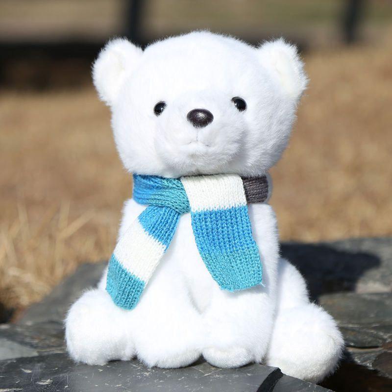 Eight-inch Claw Machine Bear Bib Bear Doll Teddy Bear Plush Toy Children's Sleeping Doll Birthday Gift