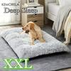 Winter Large Dog Bed - Plush Fluffy Kennel Mat with Non-Slip Bottom Washable Durable Polyester Bed for Small And Large Dogs