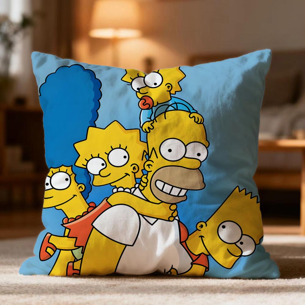 Hot T-Tthe Simpsons Cushion Cover Soft Washable Pillow Case Multi-Scene For Couch Bed Travel Office Use