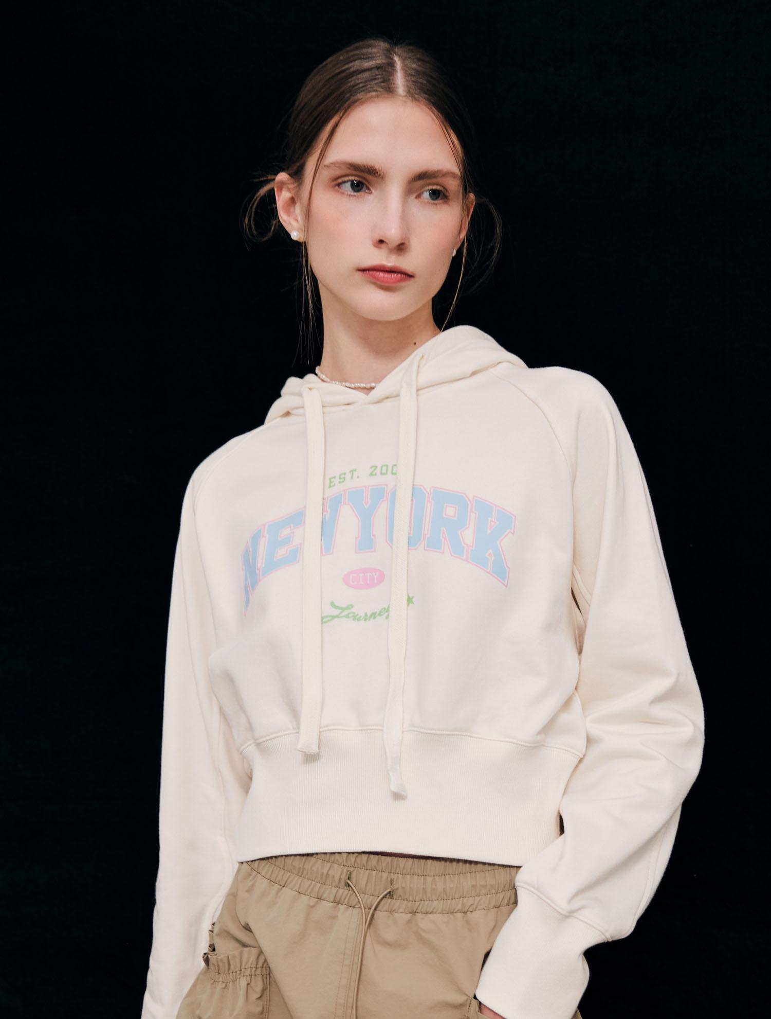 General Idea 2003 New York Crop Hoodie [Cream] / Wbd1L02516 Cream/S