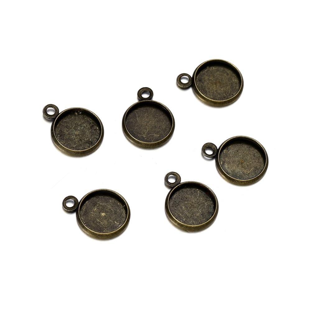 

20pcs/Lot 10-25mm Round Cabochon Base Tray Bezels Blank Setting Supplies for Jewelry Making Findings Bracelet Pendant Wholesale 10mm x 20pcs