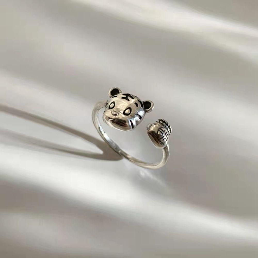 Creative Tiger Rings Ladies Classic Vintage Fashionable Stylish Adjustable Open Rings Jewelry Gathering Party Event Anniversary Present GiftVintage