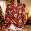 Women's Casual Christmas Print Neck Pullover Sweatshirt