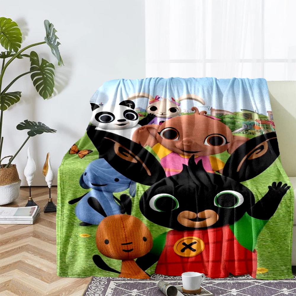 Bing Theme Printed Blanket - Perfect for Couch, Bed, Travel & Outdoor Use | Machine Washable, Cozy & Durable.
