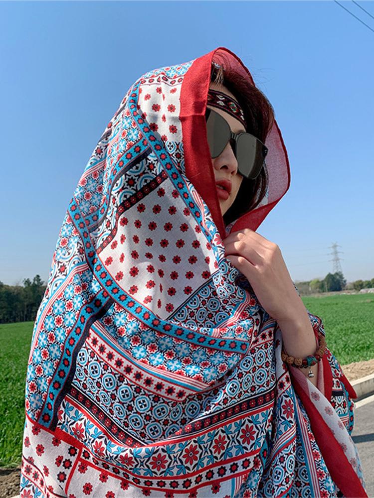 New Summer Elegant Women Silk Scarf Beach Long Wrap Shawls Vintage Lady Sunscreen Bandana Hijab Mujer Scarve Boho Pareo Foulard