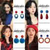 2025 New Retro Hong Kong Style Colorful Earrings: Luxury, High-End Studs, Exaggerated Fashion for Women