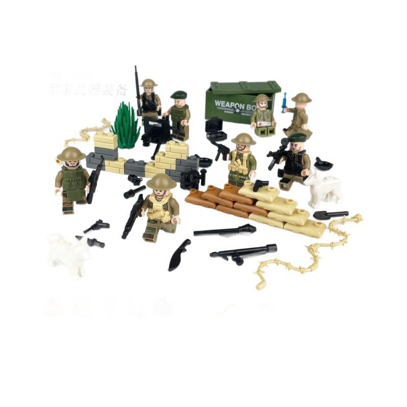 Small Particle Toy Accessories Sandbag Weapon 1601G Gun Miniature Equipment Children'S Building Block Assembly