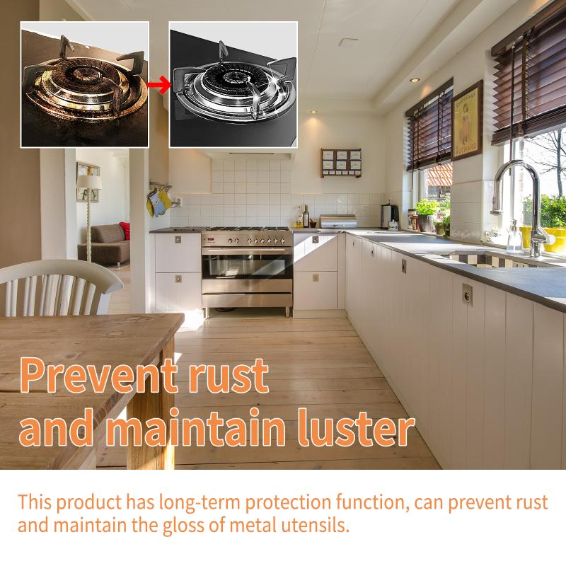Nettoyant Décontaminant Multifonction pour Cuisine Casseroles et Poêles Graisse Huile Rouille Tartre Jaune pour Surfaces Domestiques