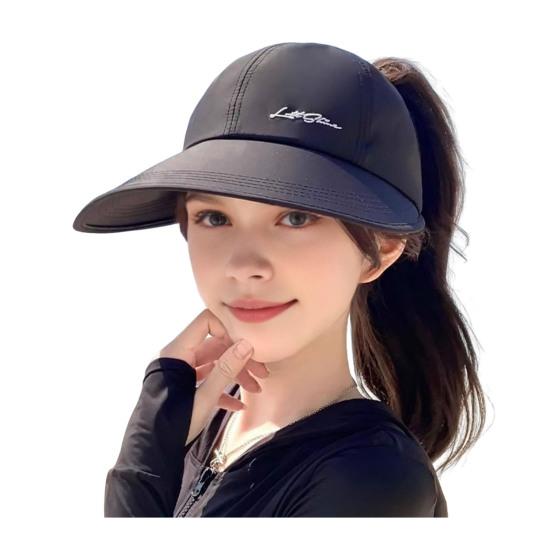 Women Baseball Hat Extended Brim Sun Protection UPF Quick-Dry Adjustable Fit Outdoor Baseball Cap Travel Riding Hat