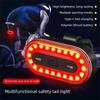 Waterproof Bike Tail Light Rainbow LED Rear Taillight Bright Light Skateboard Light  Safety Warning