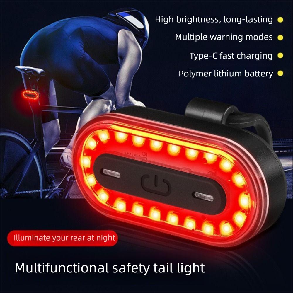 Waterproof Bike Tail Light Rainbow LED Rear Taillight Bright Light Skateboard Light  Safety Warning