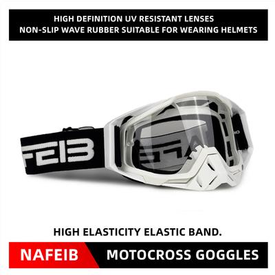 NAFEIB Motosiklet Motokros Güneş Gözlüğü, MTB, ATV ve Off-Road Sporları için Rüzgar Geçirmez ve Kırılmaz Gözlükler