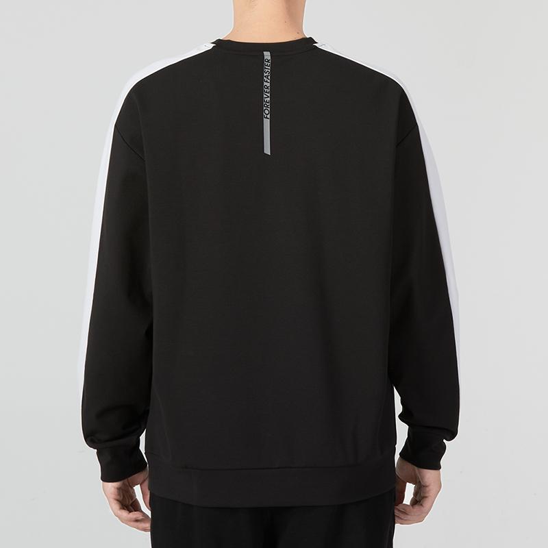 PUMA Colorblock Logo Sport Casual Crew Neck Sweatshirt Unisex Tops Black 538830-56
