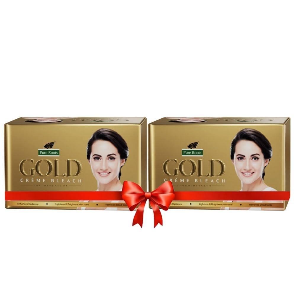 

@ Pure Roots Gold Bleach Cream for Skin Whitening 42g x 2 Zr-4038-60%Off
