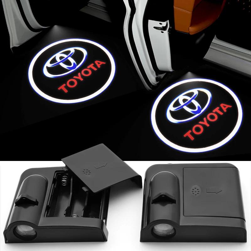 LED Auto Logo Tür Willkommenslicht Laser Projektor Logo Geister Schattenlicht Für Toyota Camry Yaris Hilux Prius Avensis Auris Corolla