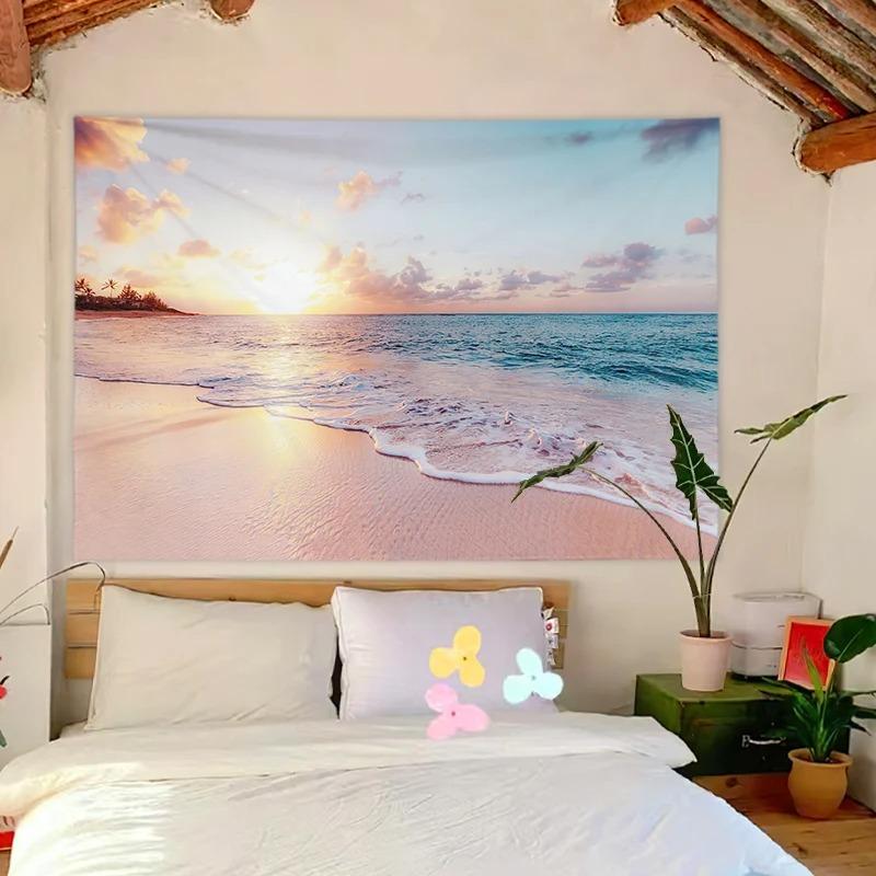 Sea View Mount Fuji Pattern Bedroom Living Room Tapestry Home Wall Decoration Tapestry
