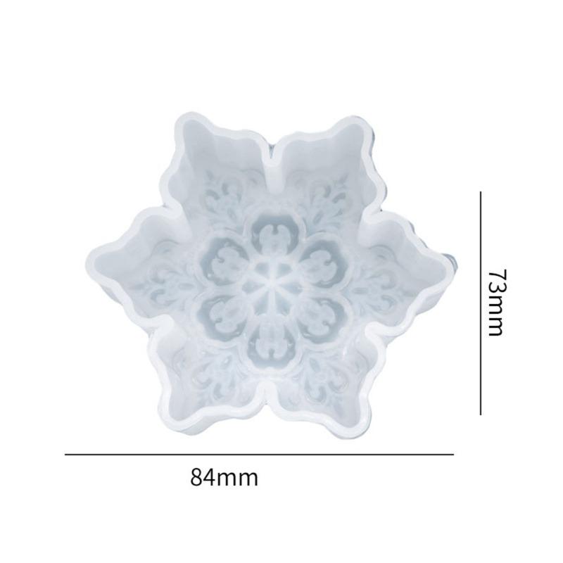 Snowflake Silicone Candle Mold DIY Christmas Tree Aromatherapy Pendant Candle Handmade Candle Mould Gift Christmas Decor Mold
