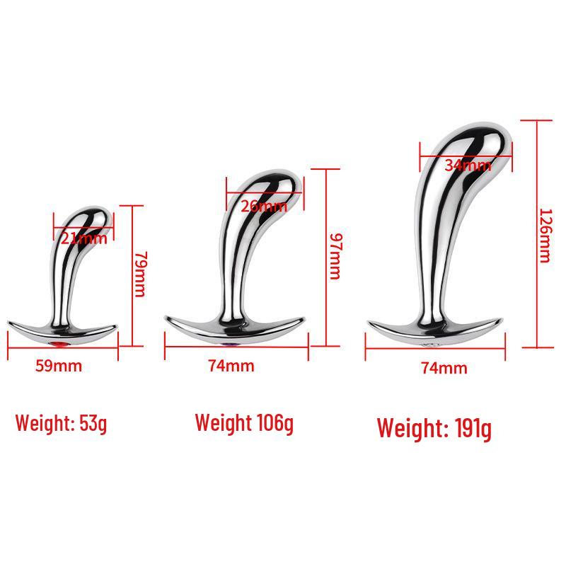 Metal Outerwear Anchor Crescent Anal Plug Thumb - Male & Female Domination Sex Toys