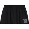We11done FW24 Pearl Logo Plain Knit Straight Leg Casual Pants Women bottoms Black WD-TA3-24-707-U-BK