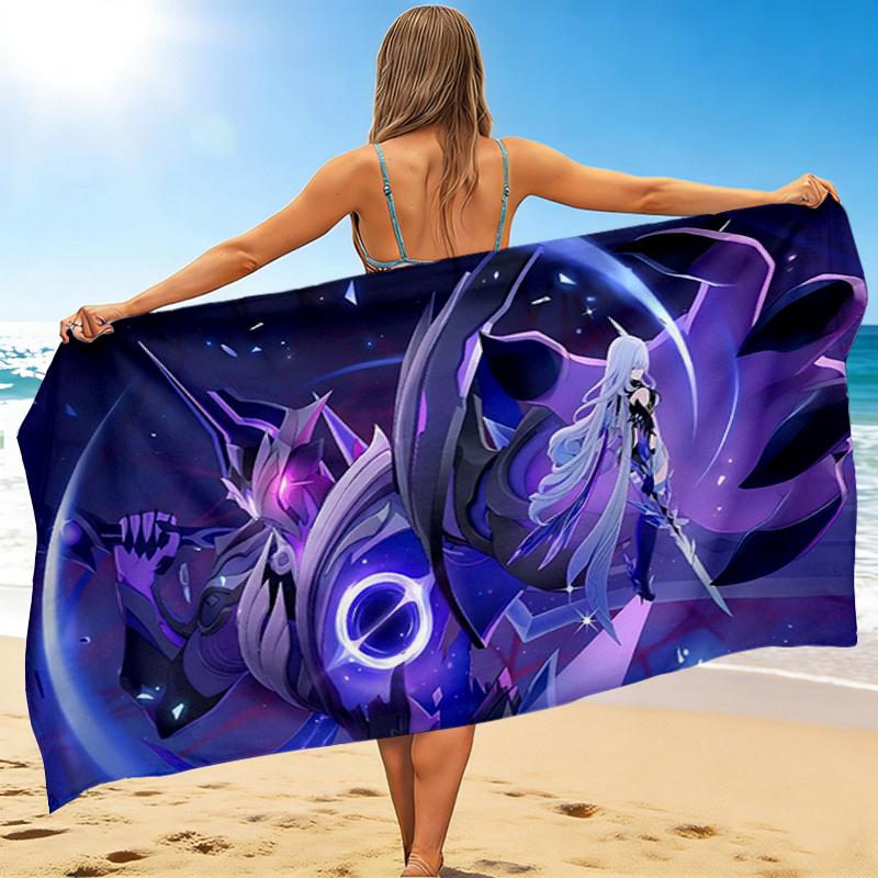 1Pc Unicorn Warrior Fantasy Artwork Beach Towel Quick Dry Multiuse For Beach Pool Gym Yoga Home Travel Christmas Halloween Xmas Gift S1613