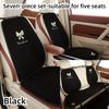 5-Seater Luxurious Short Plush Car Seat Cushion with Delicate Embroidery for Unmatched Comfort Suitable for Most Models