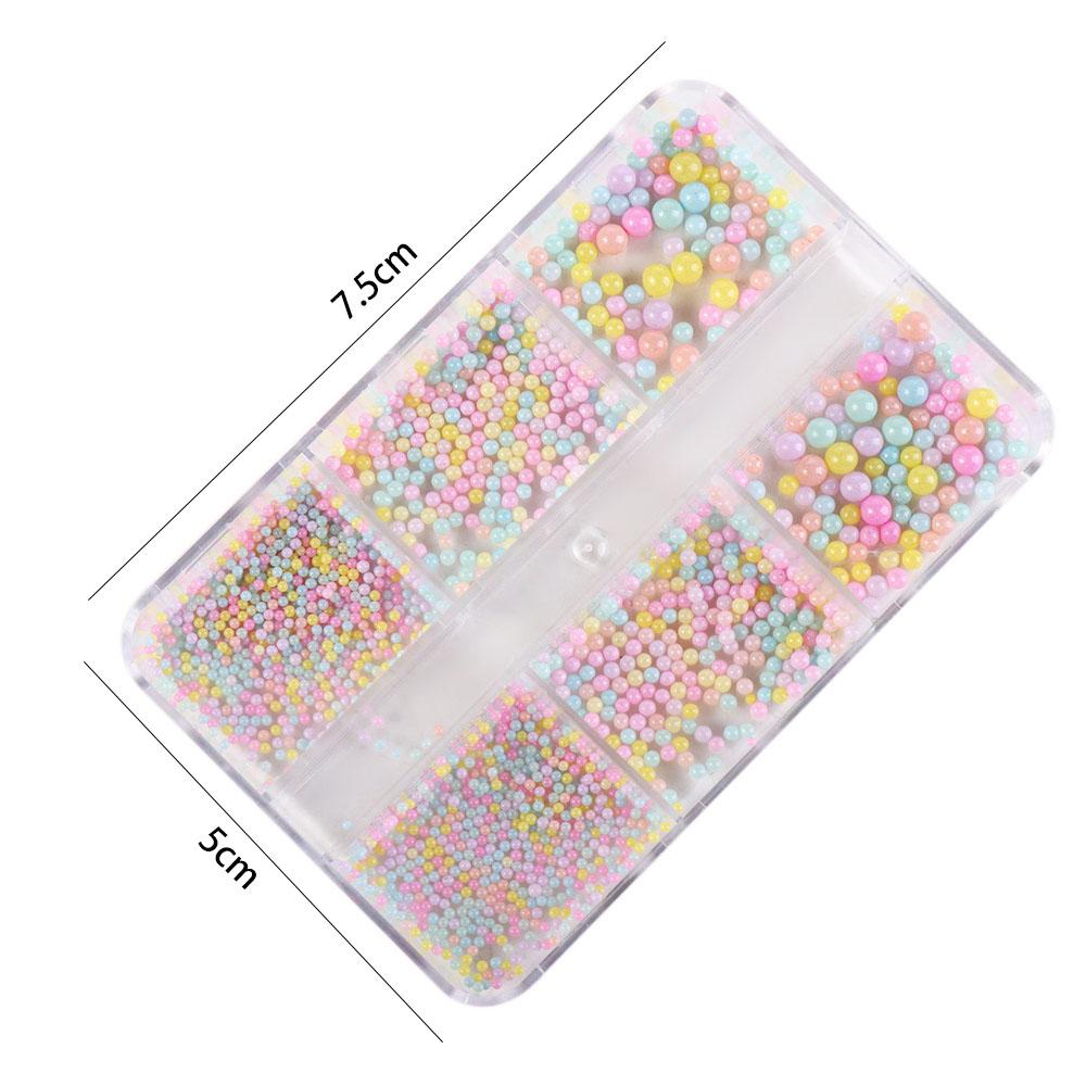Crystal Beads Nail Art Rhinestones Macaron Color Bubble Beads 3D Nail Art Decoration Nail Charms