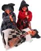 HANABASS 3 Pack Hanging Witch Dolls Halloween Creepy Decoration Fabric Plastic for Party Home Room Decor