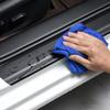 Carbon Fiber Car Door Plate Sill Scuff Cover Sticker Anti Scratch Accessories