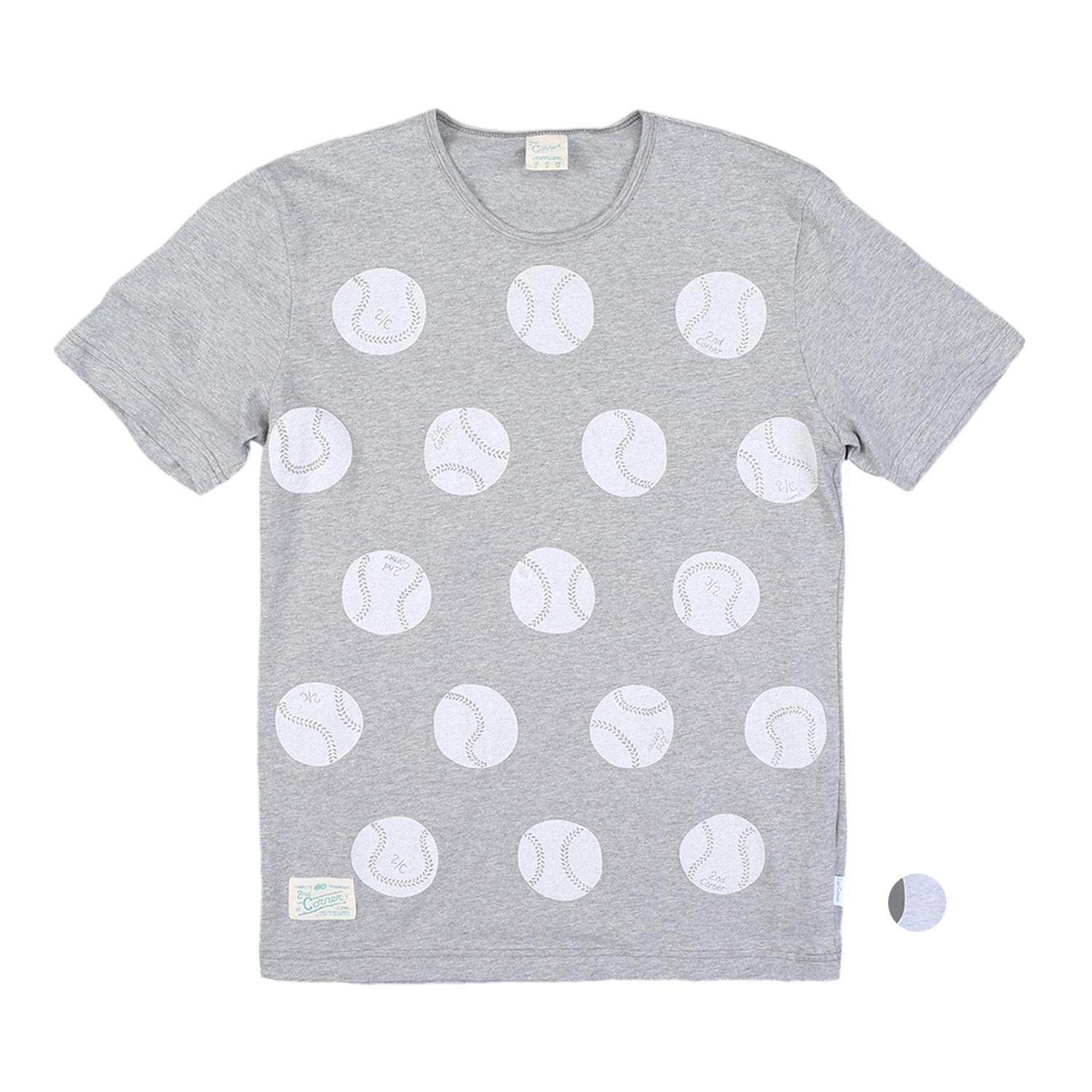 Second Corner Men S Pure Cotton Graphic Short Sleeve T-Shirt. Milkita Look/M