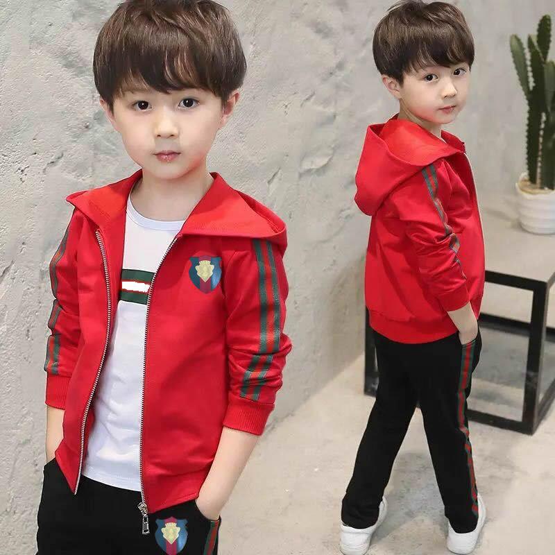 Boys' Autumn Suits, Children's Sports Cardigan Jackets, Big Children's Spring and Autumn Western Style Two-piece Suit