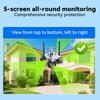 Outdoor 5-Lens Panoramic Night Vision HD Surveillance Camera